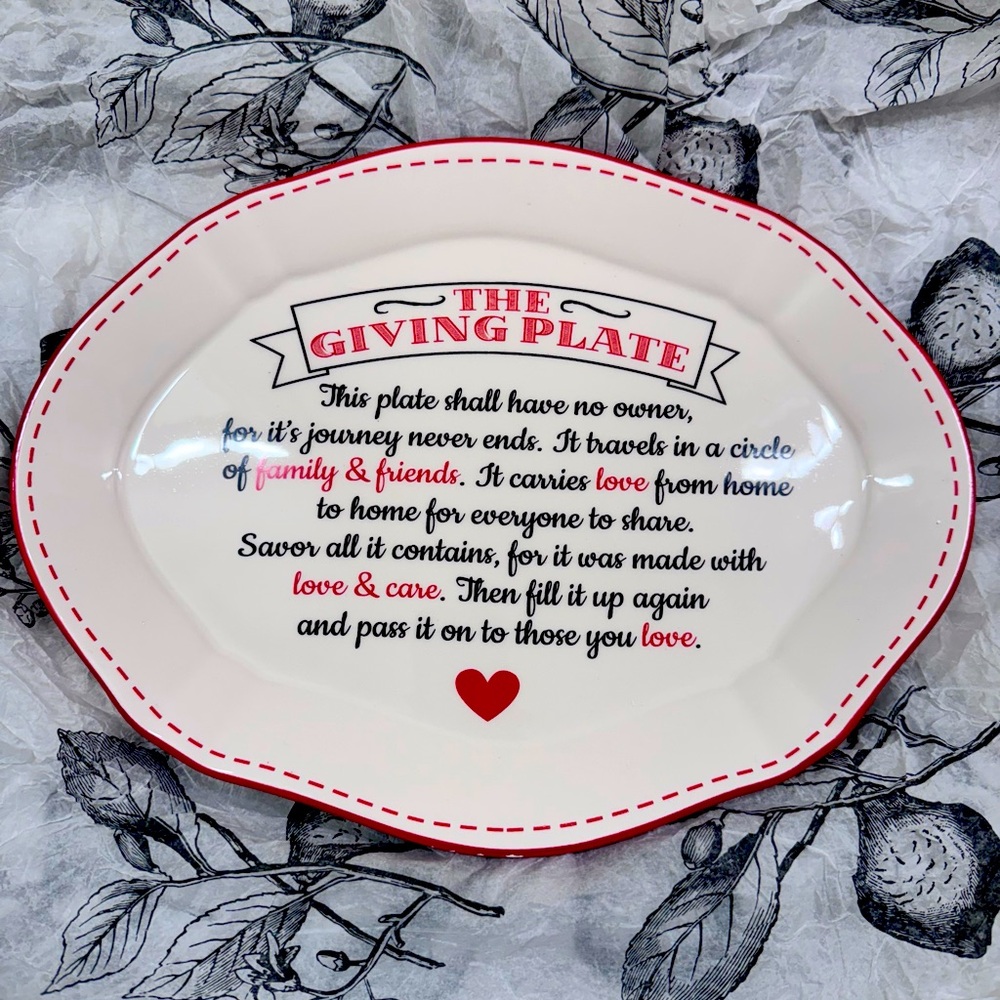 DEI Ceramic Holiday Season The Giving Plate